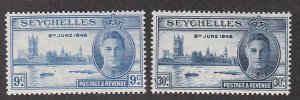 Seychelles # 149-150, Peace Issue, Mint Hinged