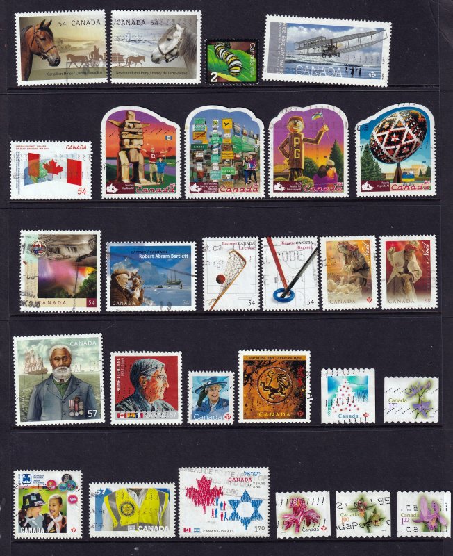 Canada 2007-2013-  collection of 162 used Stamps ( 6 Scans)