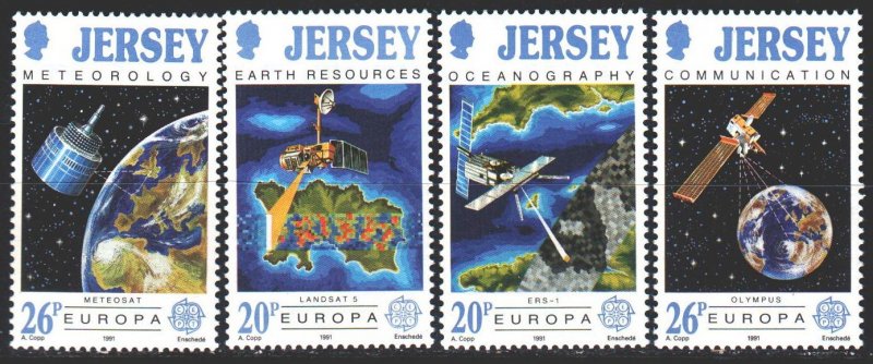 Jersey. 1991. 539-42. Space. MNH.