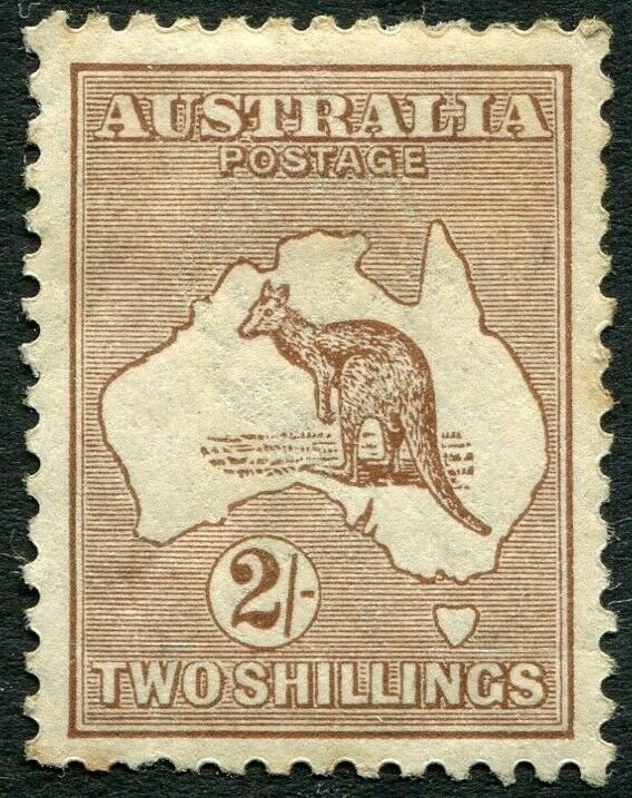 AUSTRALIA-1916 2/- Brown Sg 41 AVERAGE MOUNTED MINT V35835