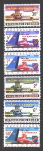 Kinshasa. 1963. 145-50. Airport, airplanes. MNH.