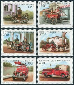 ES-15409  Benin SCOTT 1062-1068 MNH. 1998 Fire Engines VF