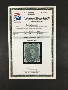 MOMEN: US STAMPS #70a BROWN LILAC USED PSE GRADED CERT XF-SUP 95 LOT #87706