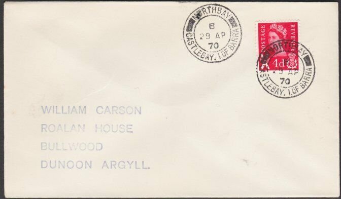 GB SCOTLAND 1970 cover NORTHBAY / CASTLEBAY I OF BARRA......................T413