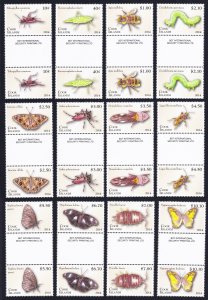 Cook Is. Insects Beetle Dragonfly Definitives Part 2 12v Gutter Pairs 2014