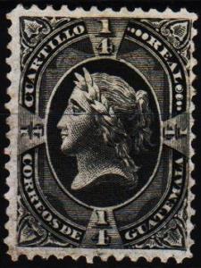 Guatemala.1875 1/4r  S.G.7 UnUsed/No Gum