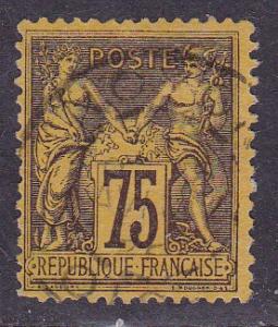 France 1890 75c Peace & Commerce dp violet orange Type II VF/Used(0)