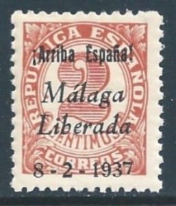 Spain #10L4 NH 2c Numeral Issue Surcharged