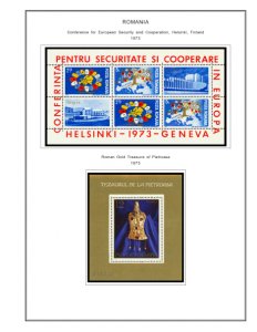 COLOR PRINTED ROMANIA 1961-1974 STAMP ALBUM PAGES (128 illustrated pages)