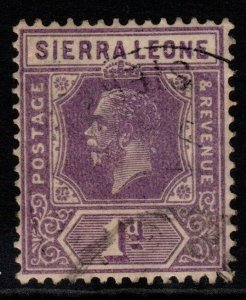 SIERRA LEONE SG132a 1925 1d BRIGHT VIOLET DIE II FINE USED