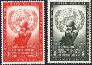 SC#29 & 30 3¢ & 8¢ United Nations: United Nations Day (1954) MNH