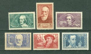 FRANCE 1938 PORTRAITS #B54-B59 SET MINT...$37.00