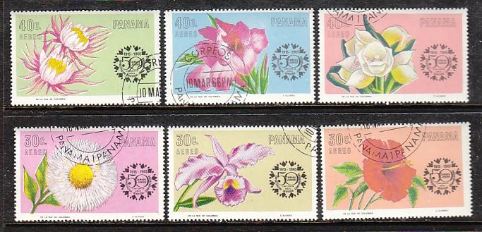 Panama Flowers C343-C348 CTO  VF