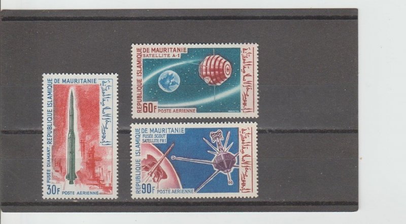 Mauritania  Scott  C44-C46  MH  (1966 French Acheiivements In Space)