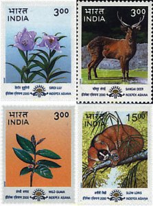 89754 MNH INDIA 2000 INDEPEX ASIANA 2000. EXPOSICION FILATELICA INTERNACIONAL