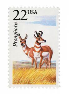 1987 22c Pronghorn Antelope, North American Wildlife Scott 2313 Mint F/VF NH