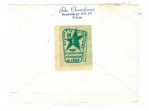 DENMARK Cover ESPERANTO CONGRESS CINDERELLA Aarhus GB Stoke 1962 BE153