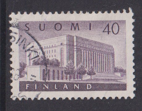 Finland    #337  used  1956  House of Parliament  40m