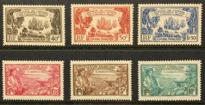 French Guiana 156-161 Complete Mint LH Set, 1935