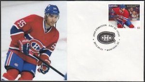 CANADA Sc #2671 (49) MONTREAL CANADIANS FRANCIS BOUILLON on FIRST DAY COVER