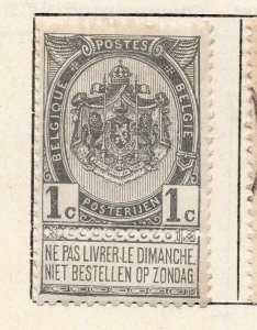 Belgium 1907 Early Issue Fine Mint Hinged 1c. NW-256000