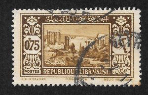 Lebanon Scott 118 Used HR - 1932 75c Ruins at Baalbek - SCV $1.00