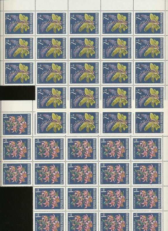 AUSTRIA Flowers Dogs Buildings Blocks MNH (Appx 340 Stamps) (KR 998