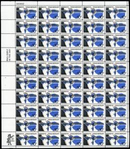 1557. Red & Blue Color Shift ERROR in Full Sheet of 50 Stamps - Stuart Katz