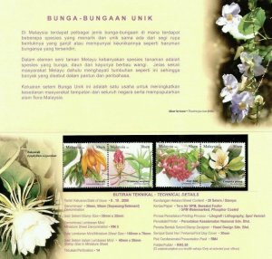 *FREE SHIP Unique Flowers Of Malaysia 2008 Plant Flora (presentation pack) MNH