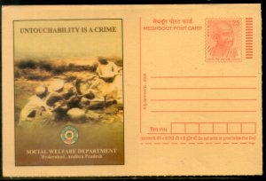 India 2008 Mahatma Gandhi's Slogan UNTOUCHABILITY IS CRIME on Meghdoot Post Card