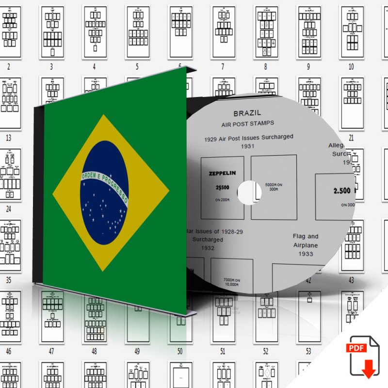 BRAZIL STAMP ALBUM PAGES 1843-2010 (466 PDF digital pages)