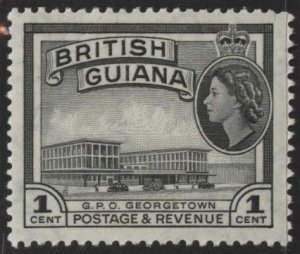 British Guiana 253 (mlh) 1c Gen. Post Office, Georgetown, black (1954)