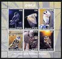BENIN - 2003 - Owls #2 - Perf 6v Sheet - MNH - Private Issue