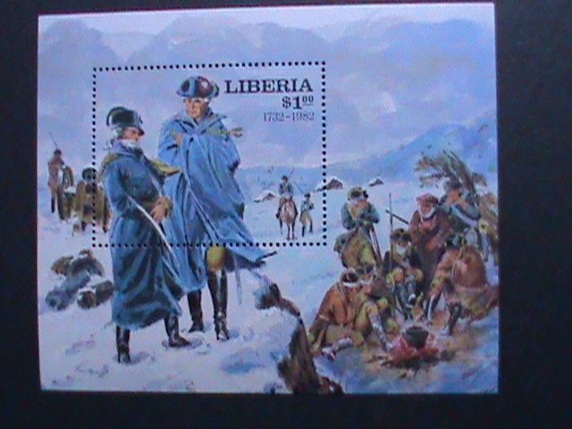 ​LIBERIA 1976 WASHINGTON  AND HIS SOLDIERS AT WAR-1776 MNH S/S VERY FINE