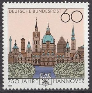 1991 Germany Scott 1621 Hanover 750th Anniversary MNH