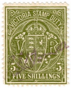 (I.B) Australia - Victoria Revenue : Stamp Duty 5/- (1909)