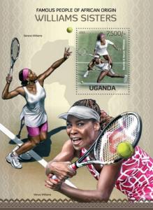 UGANDA 2013 SHEET WILLIAM SISTERS TENNIS SPORTS ugn13107b