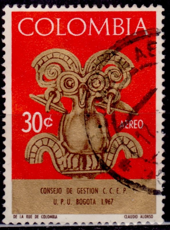 Colombia, 1967, Airmail, Council of UPU, 30c, used