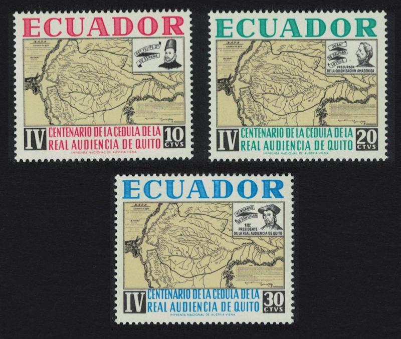 Ecuador 400th Anniversary of Royal High Court Quito 3v SG#1284-1286