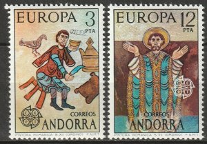 Andorra Spanish 1975 Sc 87-8 set MNH**