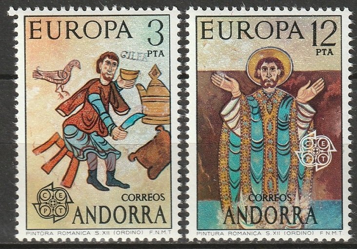 Andorra Spanish 1975 Sc 87-8 set MNH**