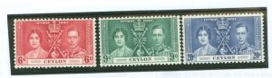 Ceylon #275-277 Unused Single (Complete Set)