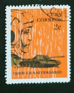 CUBA Sc# 1066  REVOLUTION ANNIVERSARY  2c  1966  used cto