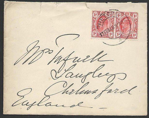 TRANSVAAL 1906 cover Pretoria to UK........................................49429