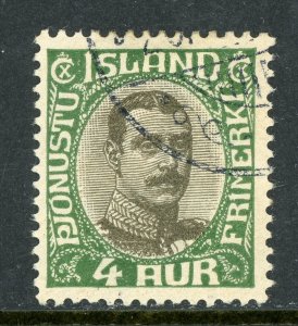 Iceland 1920 Official 4a Scott #O41 VFU D609