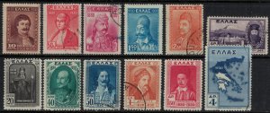 Greece #344-8,53-7,9,63*/u  CV $7.20