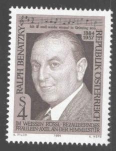 Austria Osterreich Scott 1280 MNH** 1984  composer stamp