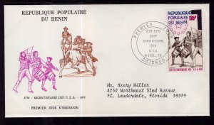 Benin C247 US Bicentennial Typed FDC