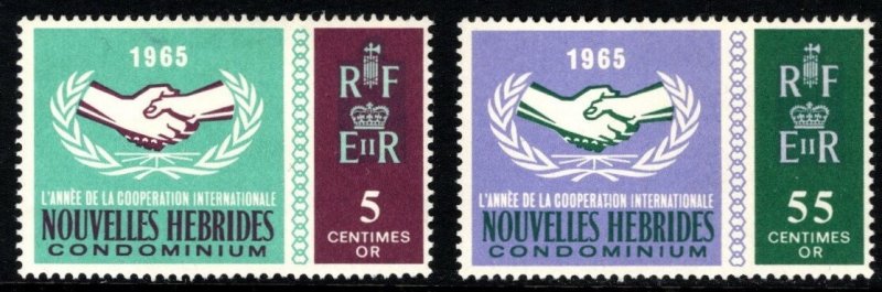 1965 New Hebrides (France) Scott #-126-127 International Co-Operation Year Set/2