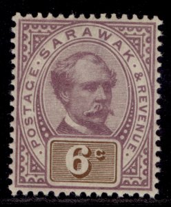 SARAWAK QV SG13, 6c purple & brown, NH MINT. Cat £32.